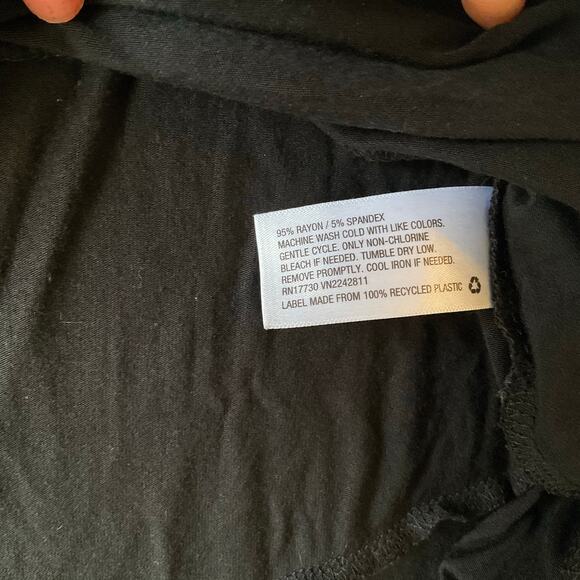 A New Day Women Elastic Waist Stretch Knee Length High-low Skirt size L, Black - Picture 5 of 6